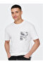 Men's White T-Shirt -22025286 Onsperry Life Reg Leaf SS Pockettee Noos