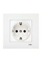 Karre White Grounded Socket + Frame Original Closed Packaging