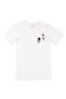 White T-Shirt with Astronaut and Rocket Pocket Logo Design