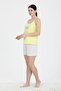 24234 Women's Cat Printed Rope Strap Cotton Shorts Set - 4