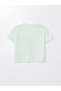 Lcw Kids Pastel Green Crew Neck Printed Short Sleeve Girls Pajama Set (S4) - 4
