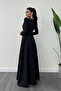 Crepe Fabric Sequin Detailed Dress Black - 5