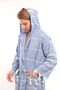 Sultan Tasseled Hooded Bath Sauna Pool Beach Women Men Unisex Cotton Loincloth Bathrobe with Pockets - 5