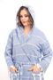 Sultan Tasseled Hooded Bath Sauna Pool Beach Women Men Unisex Cotton Loincloth Bathrobe with Pockets - 2