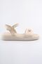Beige Women's Sandals - Heeled, Buckle, New Season - 2