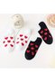 Women's 10 Pairs of Heart-Shaped Black-White Invisible Ballerina Socks - 6