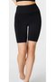 Women's Black Non-Show Short Daily Leggings - Used in Pools, Sea - Fuul Stretch Fabric - 3