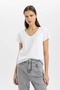 K1507Az/Wt83 Model Women's T-Shirt - White - 3