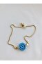 Natural Stone Syriac Evil Eye Bead Bracelet - 3