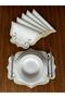6 Pieces Curly Model Gold Embroidered American Service Charger