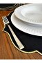 صحن تقديم أمريكي مطرز بالذهب 6 قطع - 2