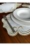6 Pieces Curly Model Gold Embroidered American Service Charger - 3