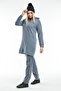 Women's Hijab Indigo Hooded Sleeve Striped Tracksuit Set - 2