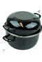 20 Cm Black Enamel Mussel Model Milk Yogurt Soup Pasta Salad Presentation Pot - 5