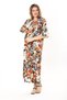 Women's Large Size Color Woven Viscose Fabric Skirt Layered Short Sleeve Dress 65N37868 - 7