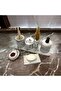 7-Piece Marble Patterned Look Bathroom Set Toilet WC Liquid Soap Dispenser Toothbrush Holder Concrete Accessories - 6