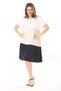 Women's Large Size Colorful Color Combination Layered Short Sleeve Dress 65N37874 - 5