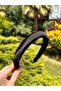 Bym490 Satin Thin Black Hair Accessory Daily Soft Hand-Sewn Women's Hair Crown - 2