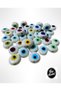 Special Series handcrafted Large Size Glass Dandelion Evil Eye Beads - 8 Pieces - 2