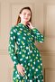 Green Top Floral Women's Green Summer Buttoned Dress 1106 - 6
