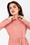 Dusty Rose Summer Buttoned 100% Viscose Women's Dress 1106 - 2