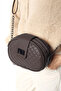 Quilted Chain Detailed Lock Closure Zippered 3-Compartment Adjustable Cross Strap Shoulder Bag - 2