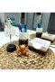 Office Set - Diamond Pen Holder, Notepad, Notepad and Teddy Bear Set Copper Black Pearl White
