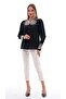 Women's Plus Size Silver Glitter Brode Lace Fabric Shirt G0054 - 4