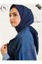 Hijab Women's Bamboo Scarf Navy Blue Scarf - 2