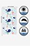 Cute Whale Digital Printed 60x130 Cm Children's Beach Towel - 5