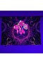 Magically Glowing Mushrooms/ Glowing Neon Wall Cover with Blacklight