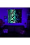 Buddha in the Cosmos / Glow in the Dark Wall Cloth Tapestry with Uv Activated Neon Blacklight - 3