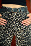 Leopard Print Premium Denim Jeans - 5