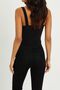 Women's Black Front Gathered Crop Blouse Edl-1734 - 5