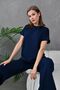 Women's Top and Pants T-Shirt Tiril Summer Modal Set - Navy Blue - 3