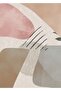 Hari̇kabi̇rev | Cream-Pink-White Abstract Patterned Model 1 | Framed Tempered Glass Table Single Vertical - 2