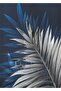 Hari̇kabi̇rev | Blue-Grey Palm Leaf Model 2 | Framed Tempered Glass Table Single Vertical - 2