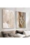 Hari̇kabi̇rev | Soft Color Tasseled Loved Flower Combination | Framed Glass Table 2 Pieces Vertical