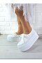 Women's White High Heel Embroidered Bridal Shoes 41208 41208 - 5