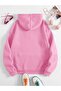 Pink Hooded Sweatshirt with Paris France Print - 2