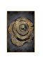 Hari̇kabi̇rev | Abstract Figures Gold Gray 01 | Framed Glass Table 2 Pieces Vertical - 2
