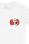White T-Shirt with Clown Clown Pocket Logo Design - 2