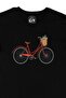 Black T-Shirt with Adalar Bicycle Pocket Logo Design - 2
