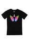 Fly to your dreams Colorful Winged Black T-shirt
