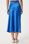 Women's Blue Satin Surface Skirt Fn03361 - 5