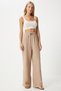 Women's Biscuit Muslin Palazzo Trousers Mx00160 - 3