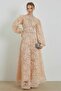 Beige Coloured ELISABETH Lace Stone Embroidered Dress - 3