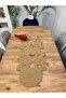 Jute, Wicker, Coiled Model, Decorative Table Cloth, Runner 40X110 Cm, Coffee Table Cover, Bohemian Style