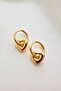 METAL HEART HOOP EARRINGS - 2