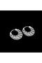 Ethnic Patterned Striped Hoop Vintage Tarnish-Free & Rust-Proof 316L Steel Earrings - 3